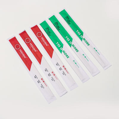 Paper Sleeve Pack Bamboo en Wood Paper Printed Round Twins Tensoge Chopsticks
