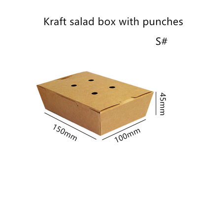 Het Document van saladekraftpapier haalt Vakje het Wegwerpproduct van Microwavable met Stempels weg
