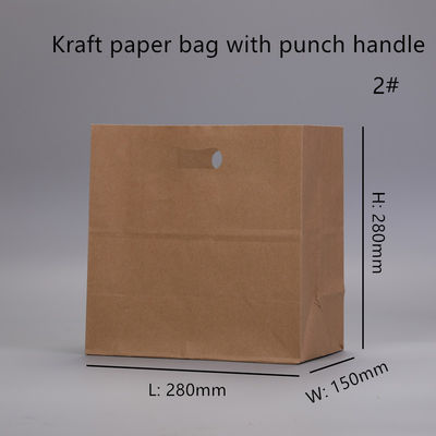 het Document van 80gsm 100gsm 120gsm Kraftpapier Zak met het Handvat van de Matrijzenbesnoeiing