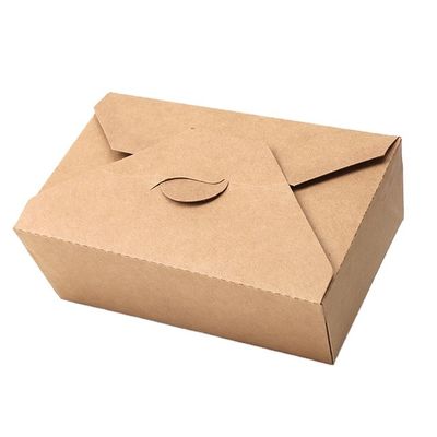 Wegwerpspecialiteiten Voedsel Fruit Salad Gebakken Kip Lunch Kraft Paper Box