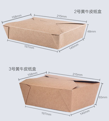 Het milieuvriendelijke Kraftpapier-Document Beschikbare Bewijs van de de Verpakkingsolie van de Voedselcontainer Snelle