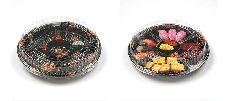 Voedselcontainer Fastfood doos Plastic sushi bak met anti mist deksels