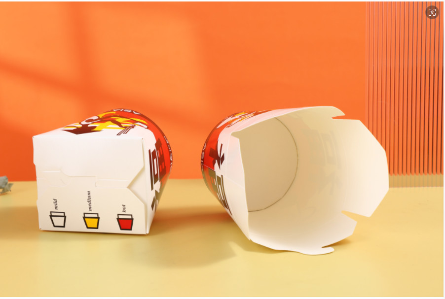 Paper take-away box lunch box noodel box kraft voedselverpakking