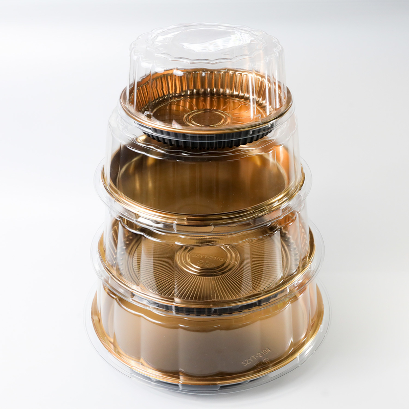 Groothandel PE Plastic Sushi doos met deksel ，cake doos，ronde plastic container