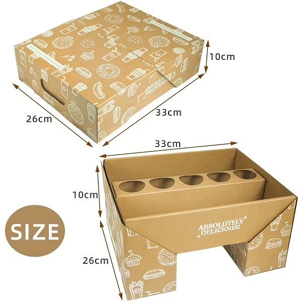 Eenmalige Kraftpapier voedseldoosje,Picnic doosje.