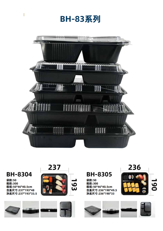 Fabrieksmatige Groothandel Voedselcontainer Verpakking Wegwerp Plastic Blister Tray voor Sushi