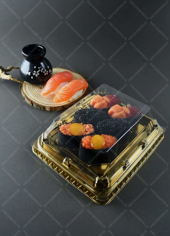 Traditionele Japanse sushi doos in plastic voor voedsel en fruit
