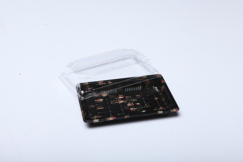 Japans meeneem beschikbaar plastic de containerdienblad van de sushidoos