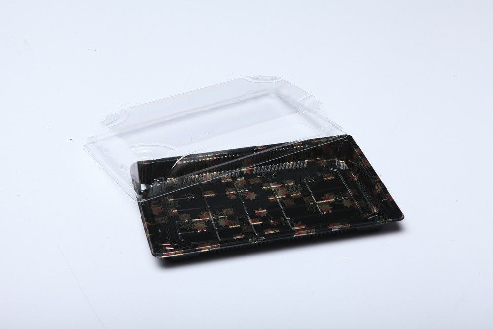 Japans meeneem beschikbaar plastic de containerdienblad van de sushidoos