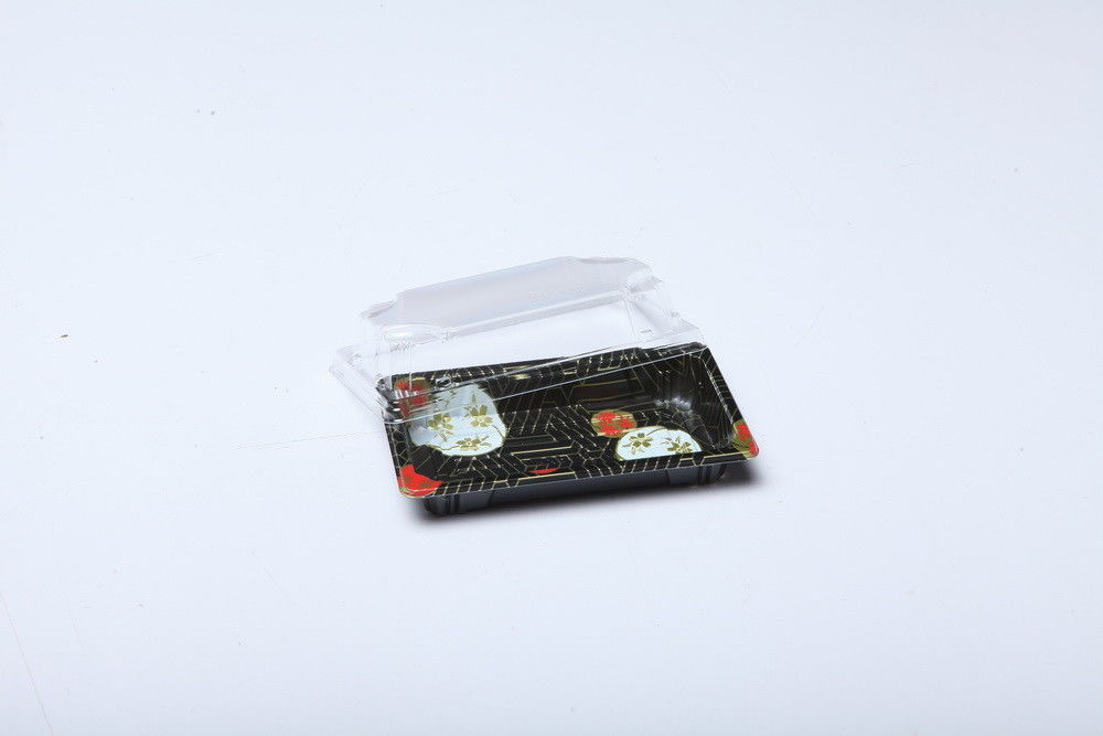 Japans meeneem beschikbaar plastic de containerdienblad van de sushidoos