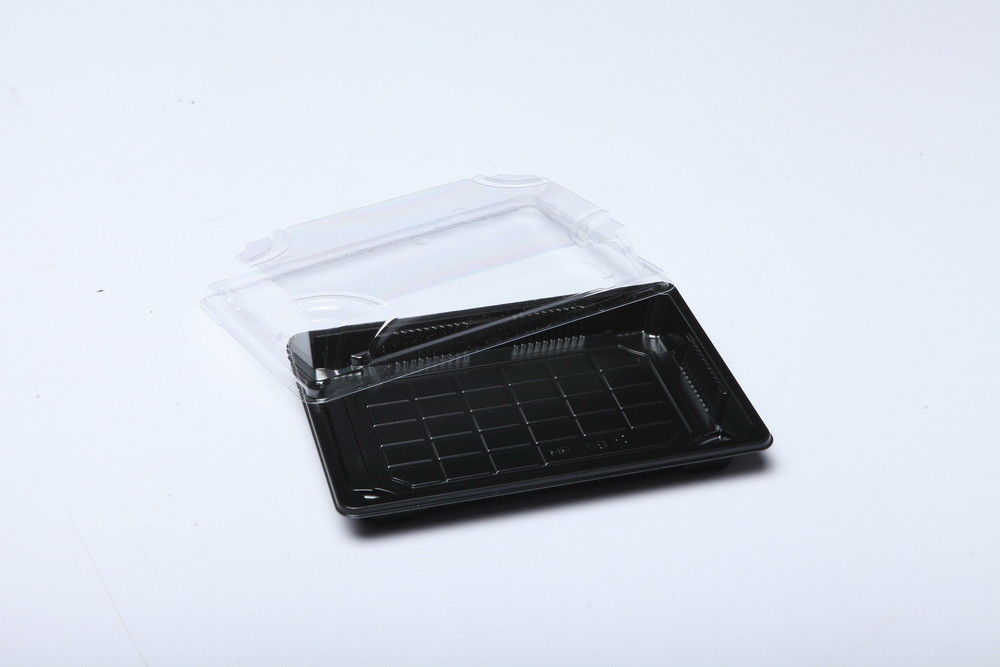 Japans meeneem beschikbaar plastic de containerdienblad van de sushidoos