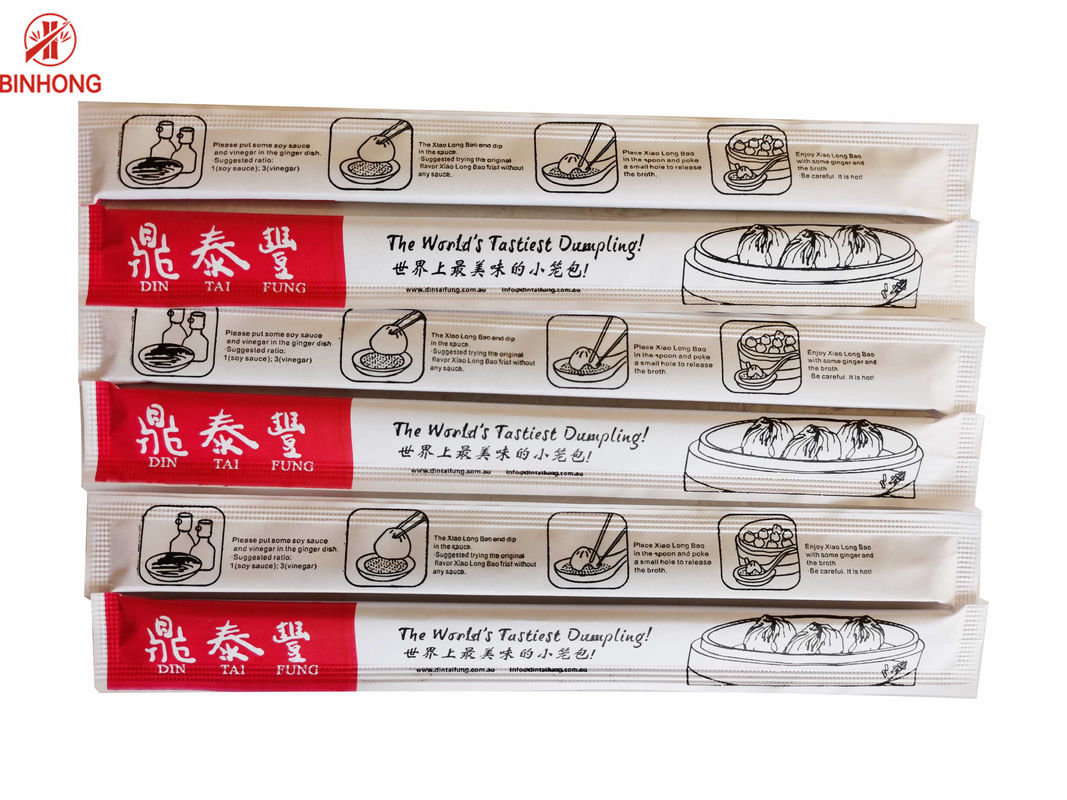 Wegwerpproduct 21cm Chinese Bamboeeetstokjes ISO9001 met Volledige Document Verpakking