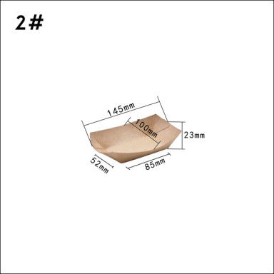 het Document van 100 280 530ml Kraftpapier Bootcontainer voor de Bloem van de Kippenrijst