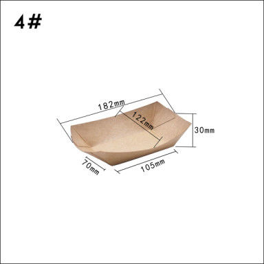 het Document van 100 280 530ml Kraftpapier Bootcontainer voor de Bloem van de Kippenrijst