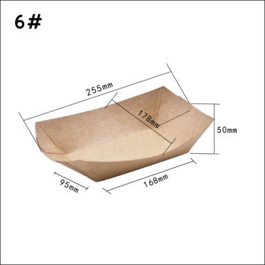 het Document van 100 280 530ml Kraftpapier Bootcontainer voor de Bloem van de Kippenrijst