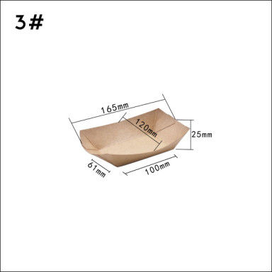 het Document van 100 280 530ml Kraftpapier Bootcontainer voor de Bloem van de Kippenrijst