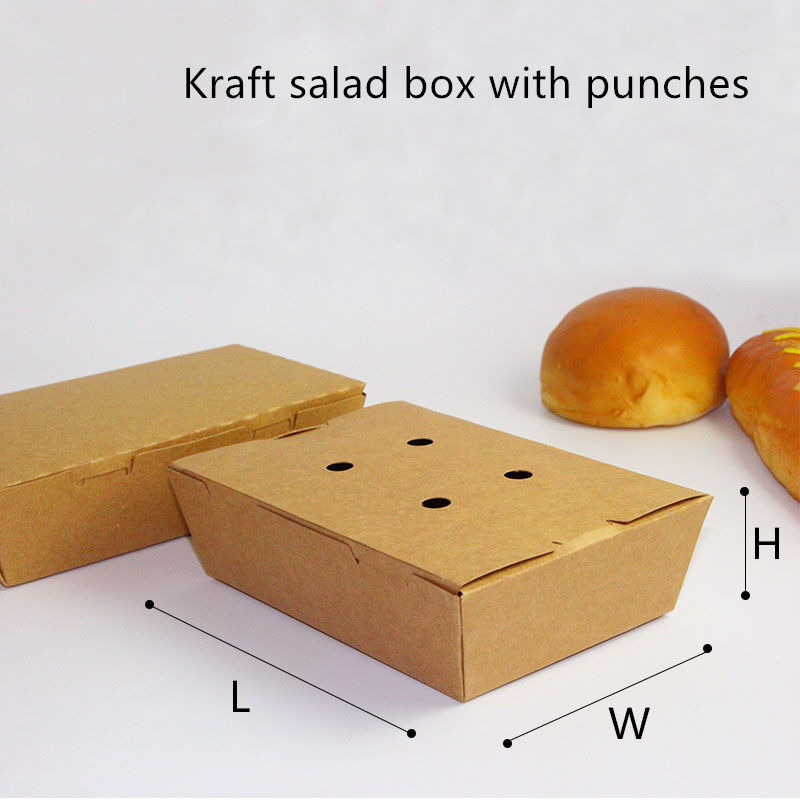 Het Document van saladekraftpapier haalt Vakje het Wegwerpproduct van Microwavable met Stempels weg