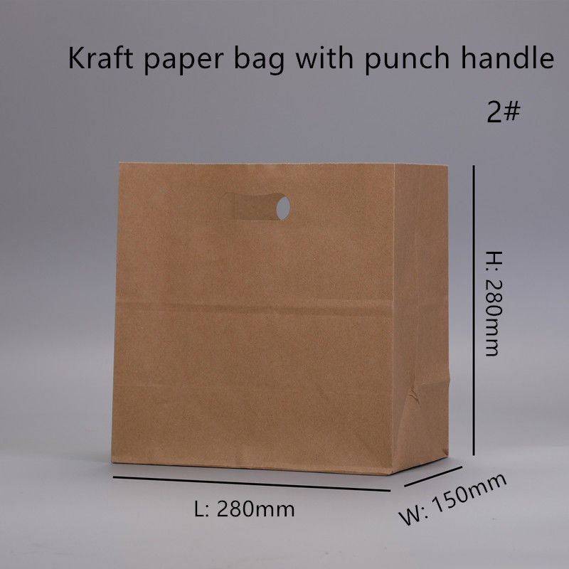 het Document van 80gsm 100gsm 120gsm Kraftpapier Zak met het Handvat van de Matrijzenbesnoeiing