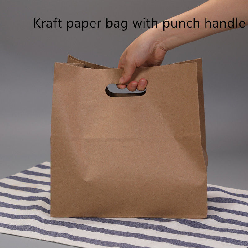het Document van 80gsm 100gsm 120gsm Kraftpapier Zak met het Handvat van de Matrijzenbesnoeiing