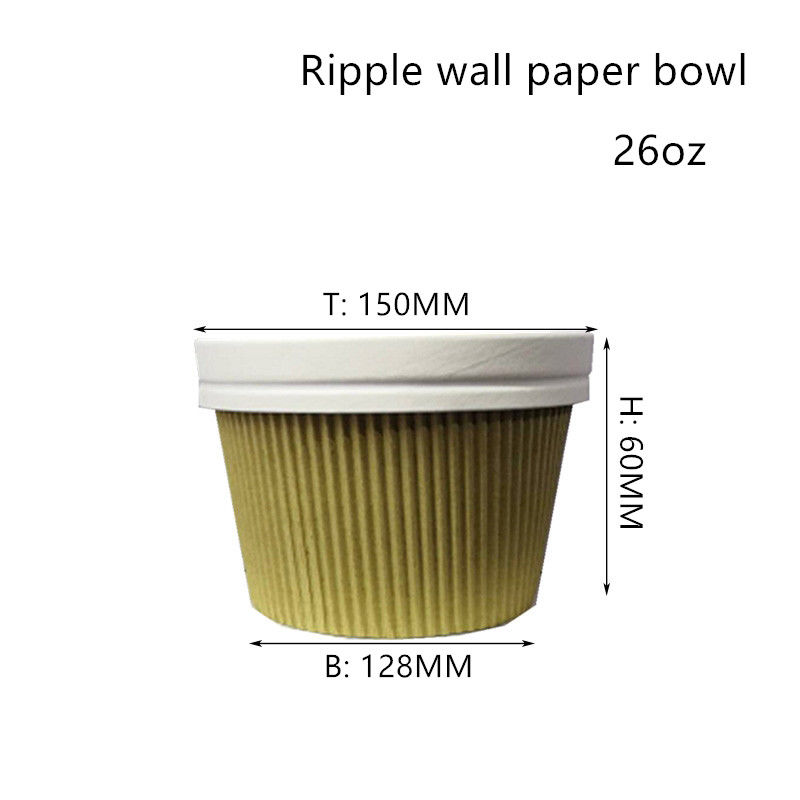 Thermische het Voedselkom 350ml 520ml 720ml van de rimpelingsmuur