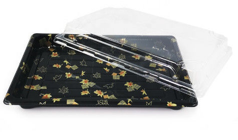 Stapelbare Beschikbare PS Plastic Sushicontainer