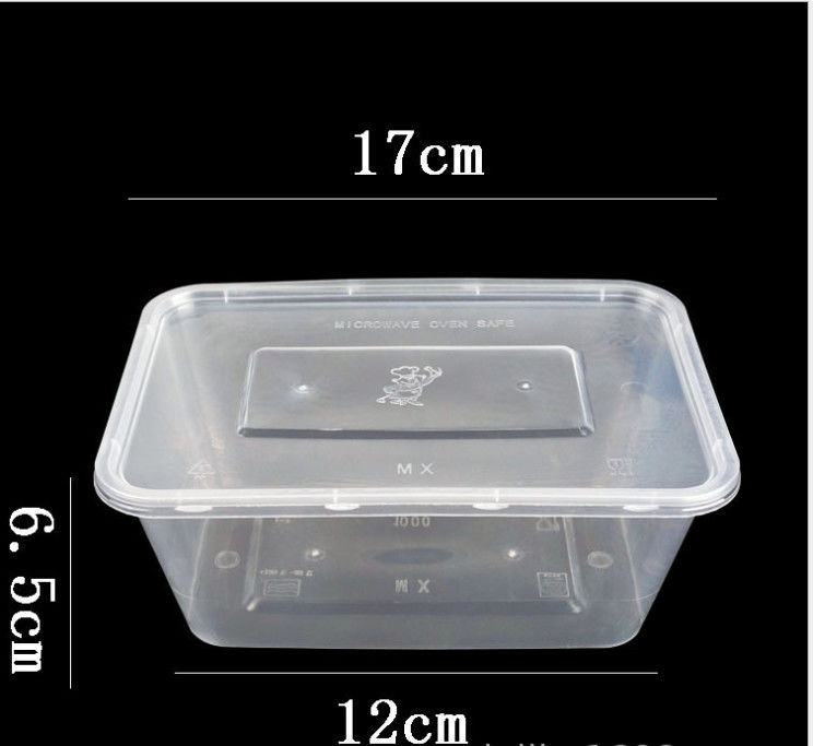 Het beschikbare pp-Plastiek haalt Doos Microwavable met Deksel weg
