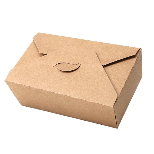 Wegwerpspecialiteiten Voedsel Fruit Salad Gebakken Kip Lunch Kraft Paper Box