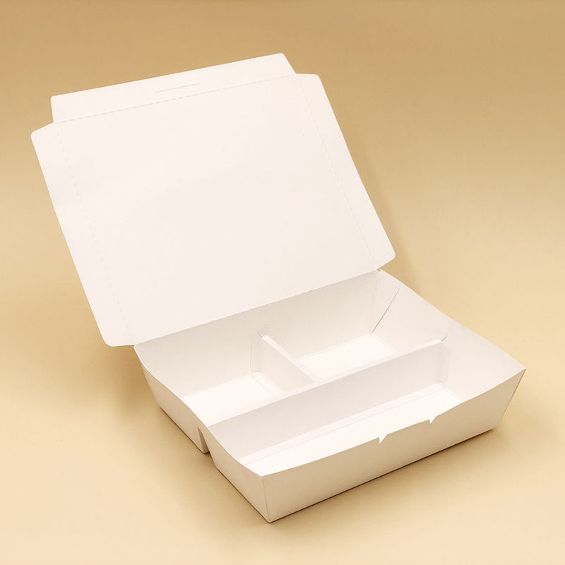 Kraftpapier-Document Biologisch afbreekbaar Meeneemcontainerswegwerpproduct met Compartiment