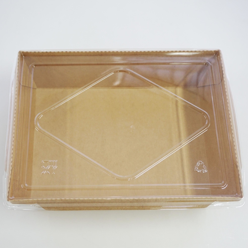 Gedrukte container delicatessen voedsel takeaway kraft papier lunch box